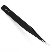 ESD-10 из нержавеющей стали антистатические паяльные пинцеты немагнитные щипцы прямая законцовка обслуживание электронные пинцеты инструменты