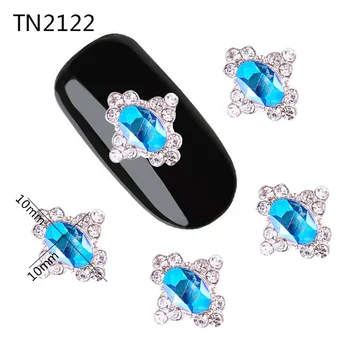 

10Pcs/Pack Sliver Interlace Bottom Inlay Glitter Rhinestones 2 Colors 3D Nail Art Charms Decoration For DIY Crystal Nails