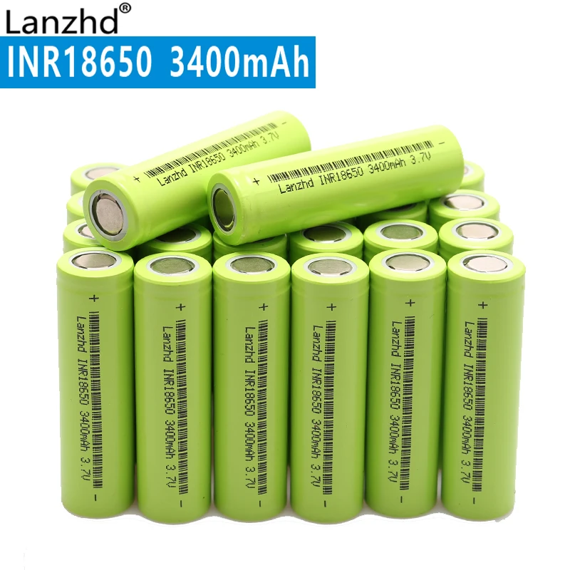 Новинка 18650, 3,7 в, 3400 мА/ч,, INR18650, литий-ионный аккумулятор, 30a, большой ток, Аккумулятор для ноутбука, мобильного питания, ноутбука(10-40