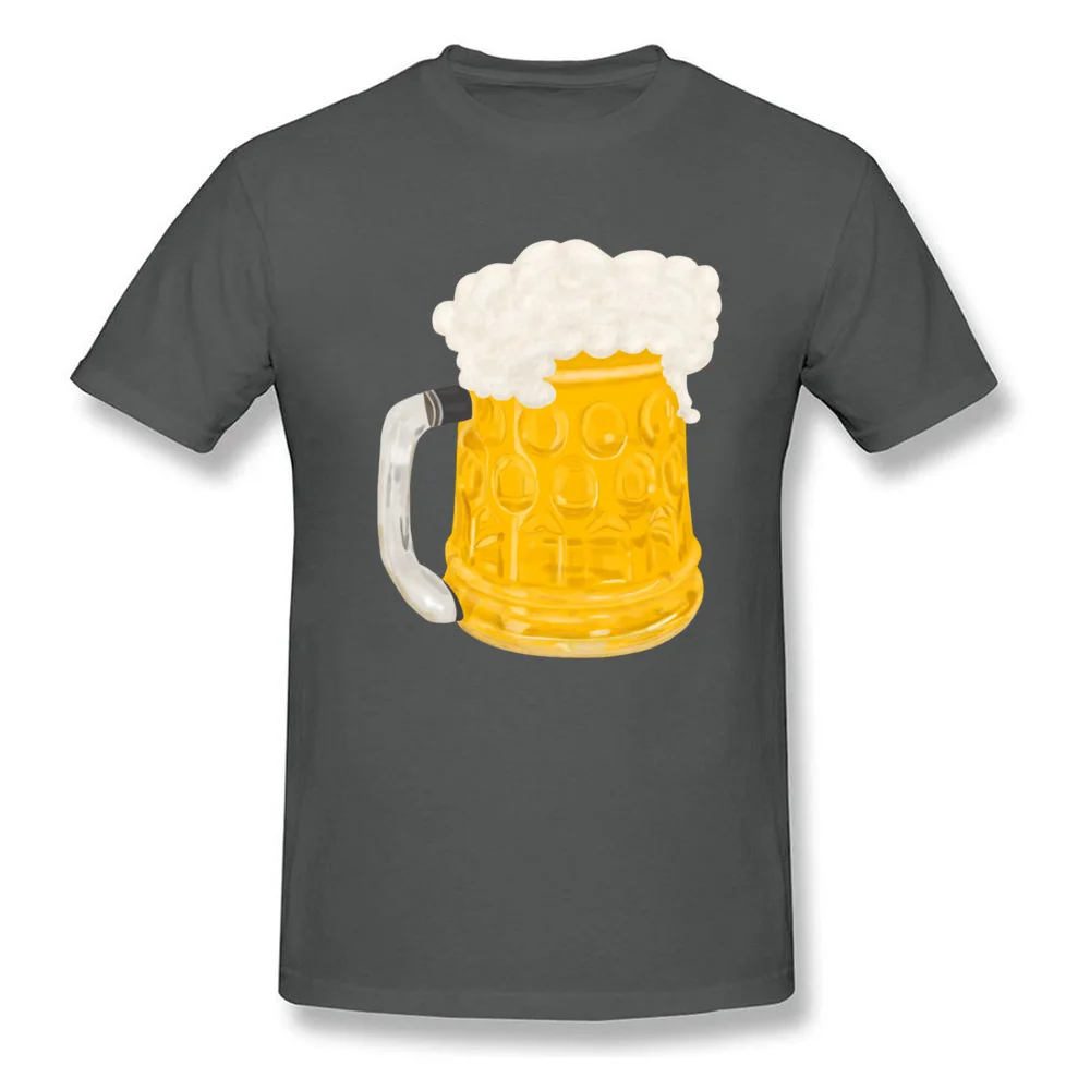  Man Top T-shirts Glass of Beer Birthday Tops Shirt Cotton Round Collar Short Sleeve Design T Shirt Summer Autumn Glass of Beer carbon