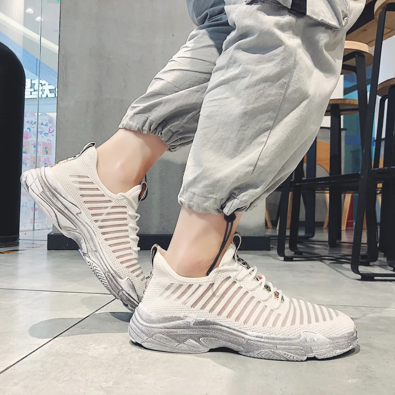 

2019 new spring and summer tide shoes men's casual Korean version of the trend shoes students large size breathable sports shoes