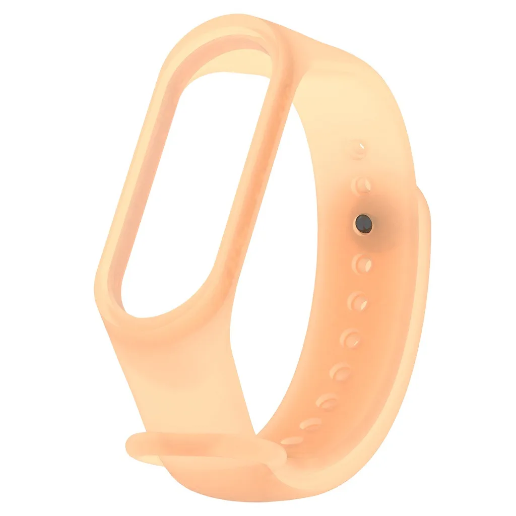 Ремешок силиконовый для Xiaomi Mi Band 4 прозрачный сменный спортивный браслет смарт