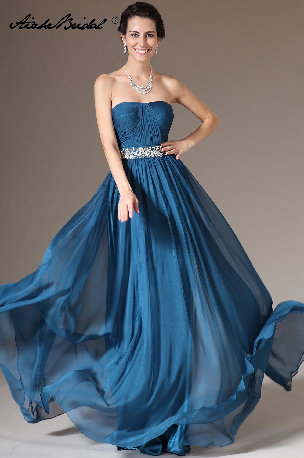

Real Photos 2018 new plus size A line Strapless formal Mother of the Bride Dresses with Jacket