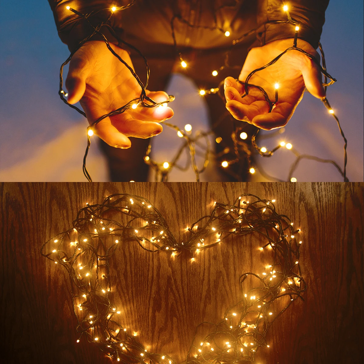 Binval Solar 200 LEDs Outdoor Holiday Lighting Gardens Christmas Lights Waterproof Led Decoration Mariage Party Lights 2 Pieces