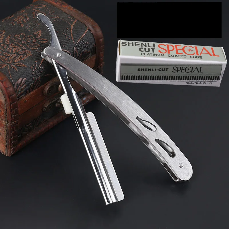 

Shaver Karambit Knife Straight Edge Stainless Steel Barber Razor Folding Shaving Knife Mini Pocket Butterfly Knives Razor Blade