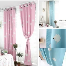 Обработка высокое качество деревенские облака печать затемненные занавески, детская спальня занавески s