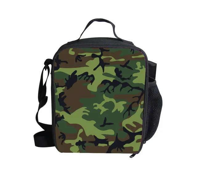 forudesigns new arrival camouflage lunch bags kids campus lunch box