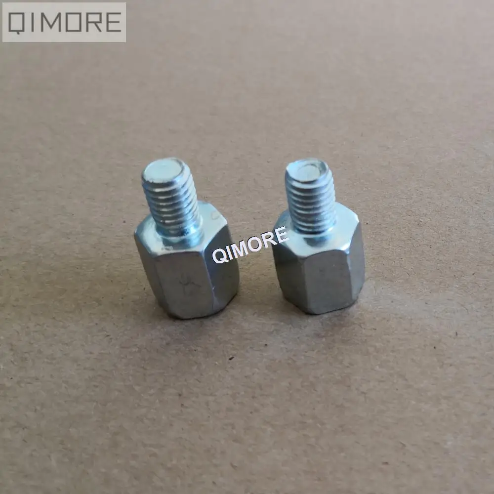 Motorcycle Scooter Mirror Adapter Screw 10mm to 8mm, Reverse Theads (1 Left hand thread & 1