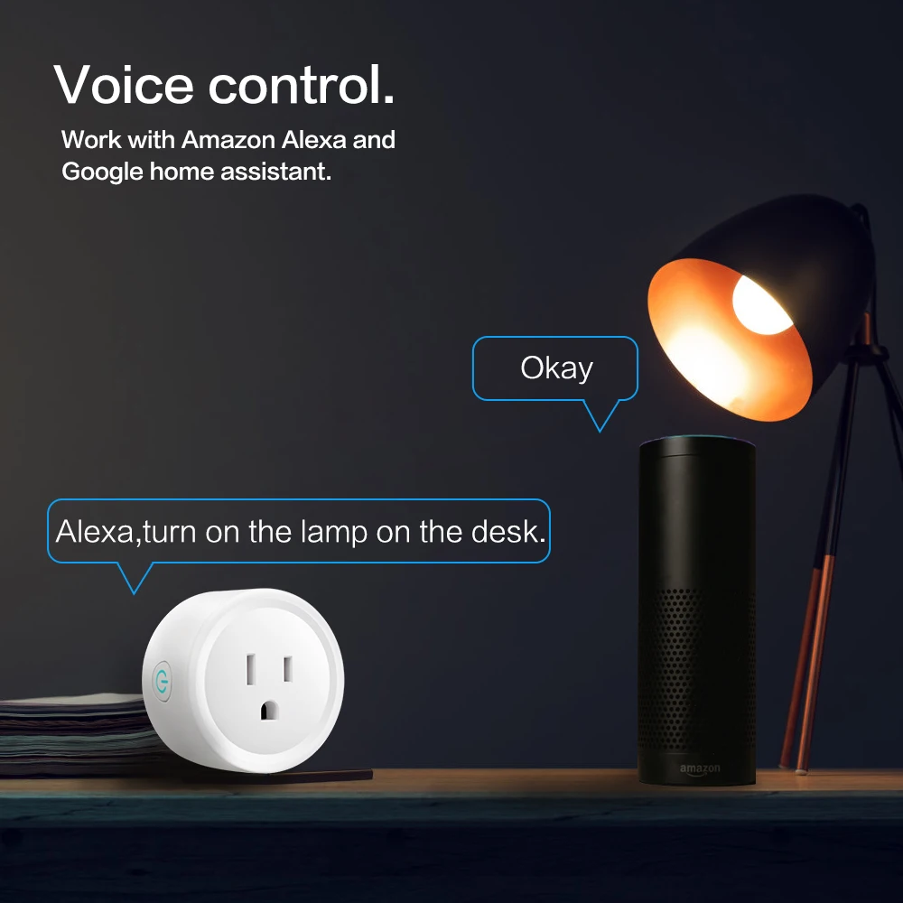 Smart Prise коннектор wifi google home/Alexa control новое поступление