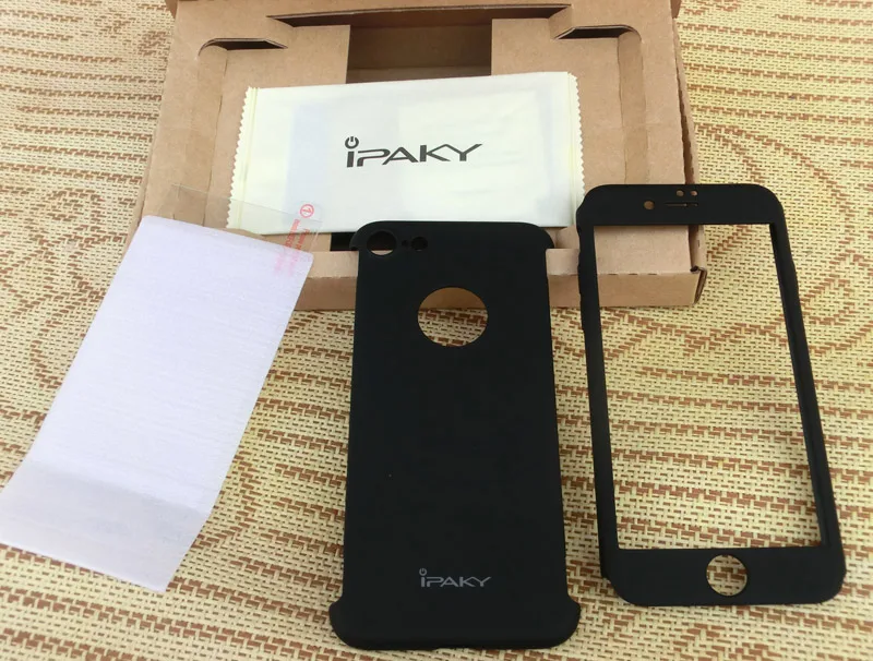 iphone 8 plus silicone case iPaky Full Body Cover Case For iPhone 7 360 Degree Hard PC Protective Shell For iPhone 7 Plus + Tempered Glass iphone 8 plus phone case