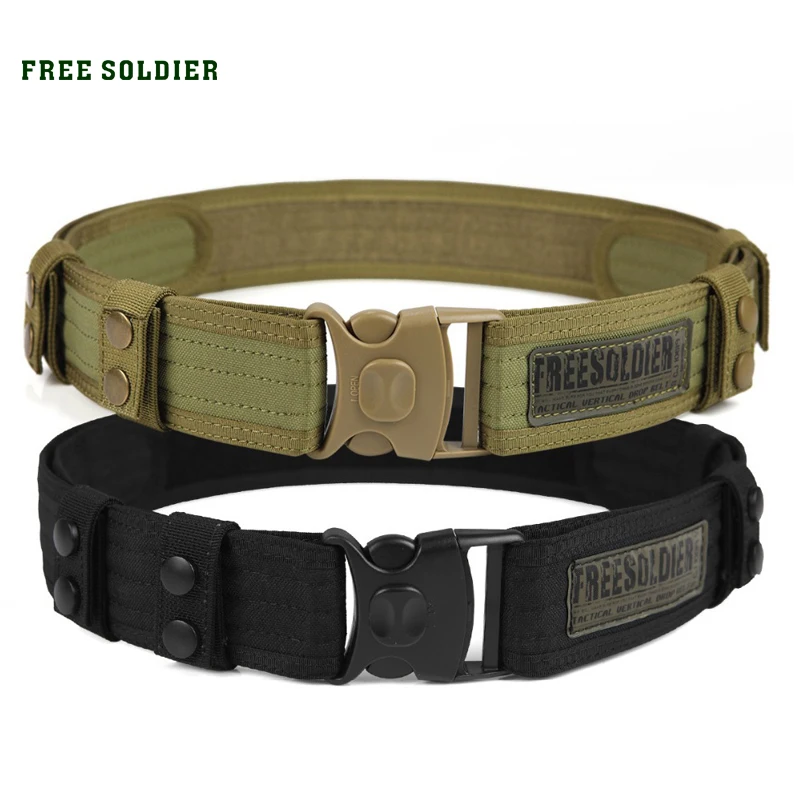 

FREE SOLDIER Outdoor Sport Tactical Belt Accessories For Camping Hiking Molle Belt nylon Waist Belt For Men