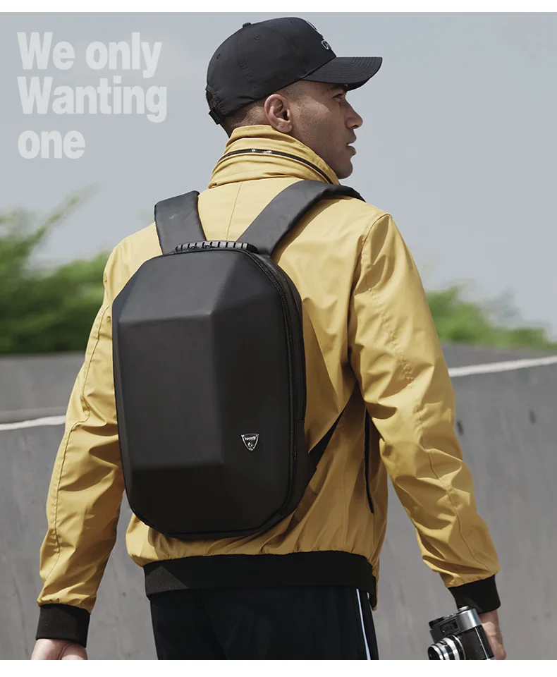 OZUKO брендовый рюкзак с жесткой оболочкой, рюкзак для мужчин, дорожная сумка, EVA Прочный чехол, Повседневная Подростковая школьная сумка для ноутбука