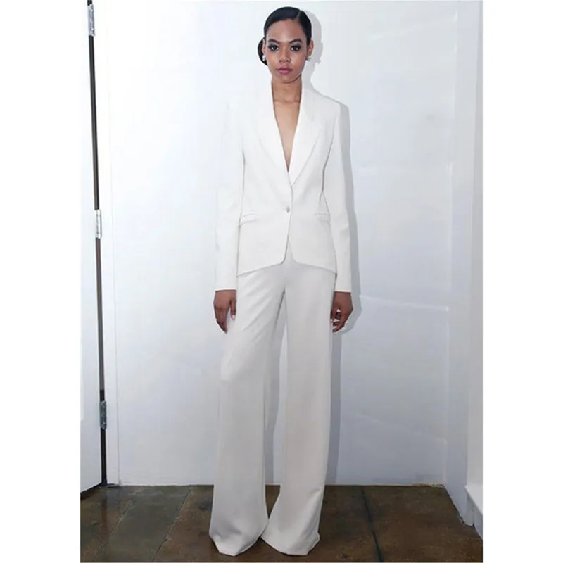 off white trouser suit