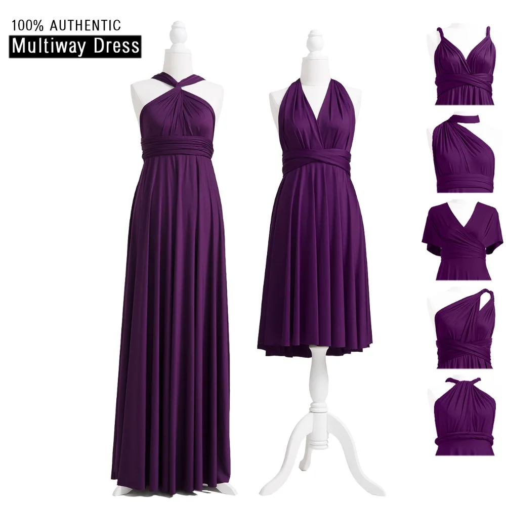 dark purple wrap dress