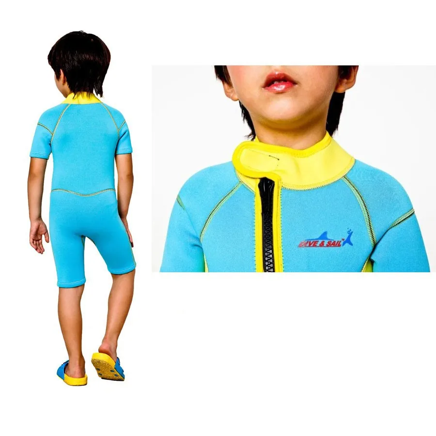 WDS-8002-14-Children-Wetsuit-2.5mm-Neoprene-Thick-Swimsuit-for-Winter-Autumn-Spring-Shorty-Swimwear