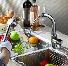 Moderne stil MESSING körper heißes und kaltes wasser herausziehen küchenarmatur