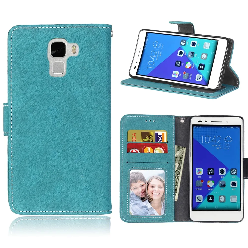 

Luxury Wallet Style PU Leather Flip Cover Case For Huawei Honor 7 Phone Case with Stand Card Holder Cover for Huawei Honor 7 Bag