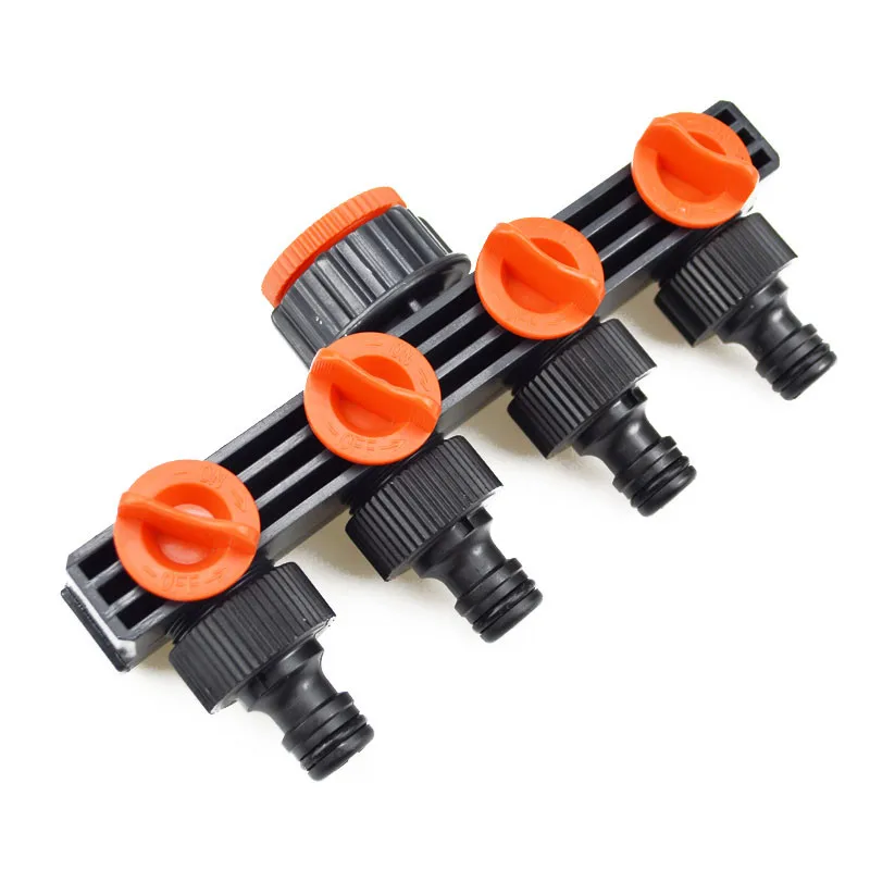 Durable Garden Hose Connectors 4 Way Tap Splitters Quick Connectors