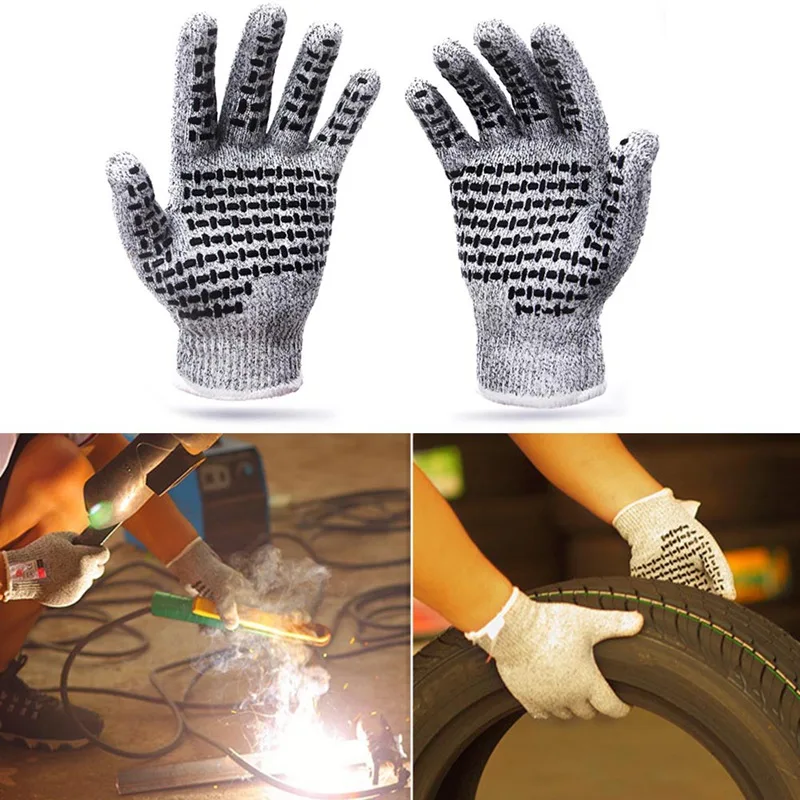 

Anti-cut Gloves Working Safety Glove Man Cut Proof Kitchen Butcher Cut Heat Stab Resistant Fire Hand Gloves Durable Self Defense