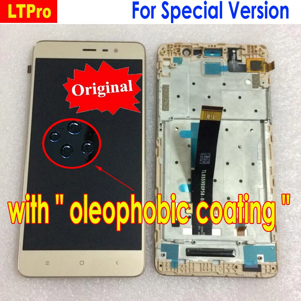 

LTPro Original LCD Display Touch Screen Digitizer Assembly + frame For Xiaomi Redmi Note 3 Pro Special Version Edition SE 152mm