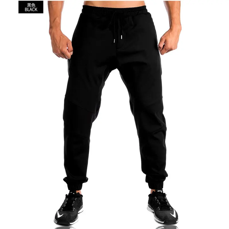 

2018 Fall Muscle Mens Sports Pants Cotton Training Running Jogging Pants Men Gym Fitness Sportswear Elastic Waist Active Wear