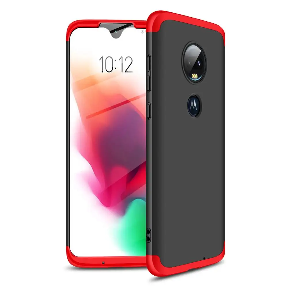 

360 Full Body Protection Hard Slim Case Coated Non Slip Matte cover+GLASS FILM for motorola Moto G7/Moto G7 PLUS