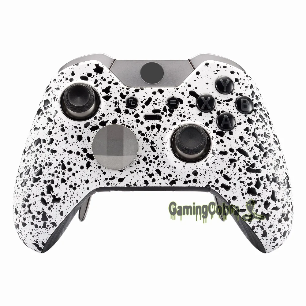

Textured White Faceplate Cover Front Housing Shell Replacement Kit for Xbox One Elite Controller with Rings #XOEP011