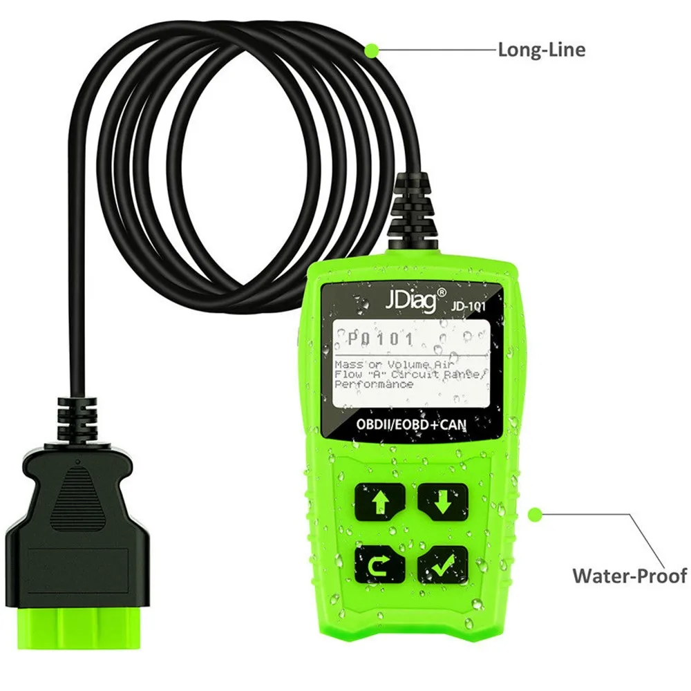 JDiag OBD2 OBDII код читателя инструменты сканирования OBD 2 II сканер автомобиль