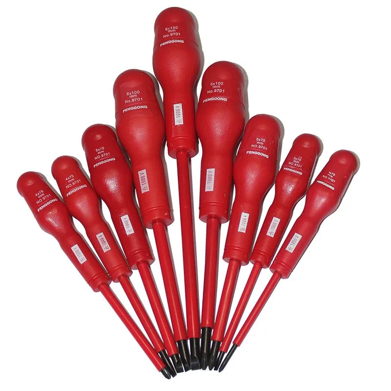 

9pcs Insulated Screwdriver Set Electrician Dedicated Magnetic Precision CR-V High Voltage 1000V Slotted Phillips Hand Multi Tool