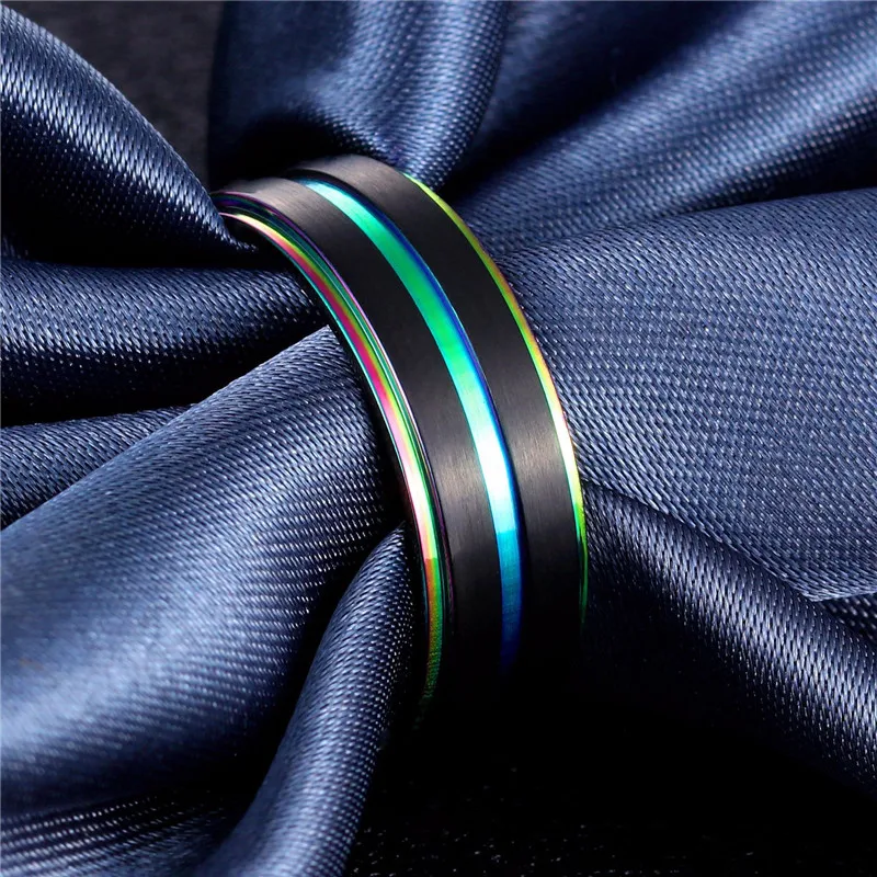 Modyle Brand New Black 316L Stainless Steel Men Finger Rings Multicolor Gold Color Cool Male Rings Gift Wholesale