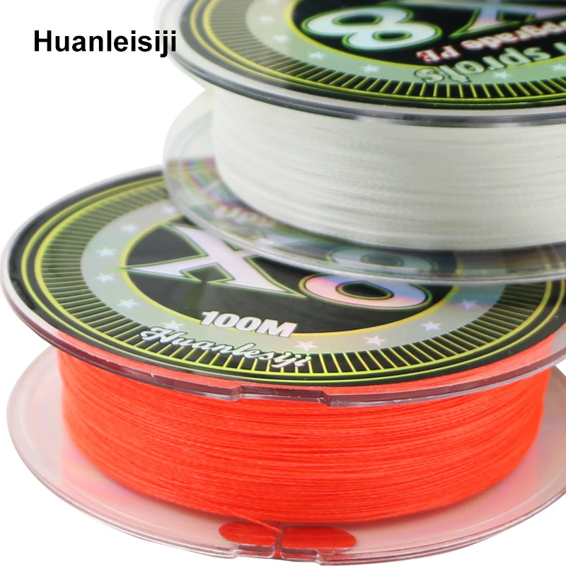 HLSJ8 plait бренд 100 м PE плетеная леска 8 стендов 80LB 10LB 20LB 60LB мультифиламентная для