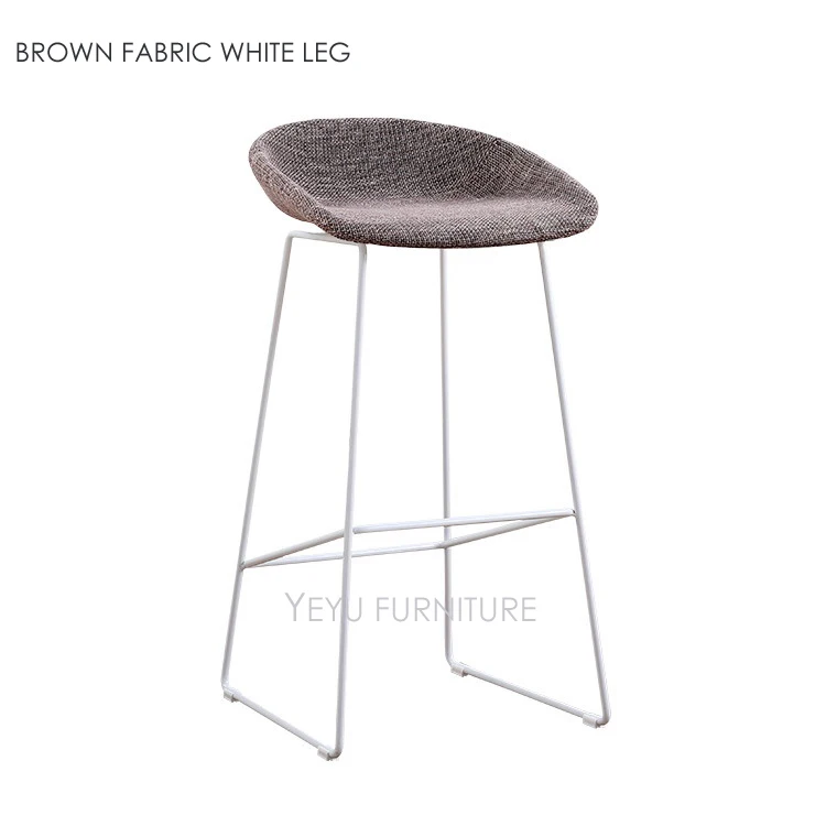 BROWN FABRIC WHITE LEG