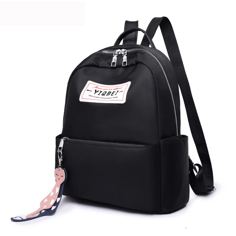 

Women Knapsack Fashion Casual Oxford Backpack Simple Cat Light Large Capacity Design for Girls School Travel Shopping