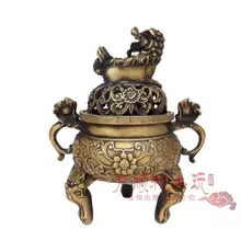 Специальное предложение античный медный Лев ладан горелка с благовония из сандалового дерева декоративные вещи ручной работы