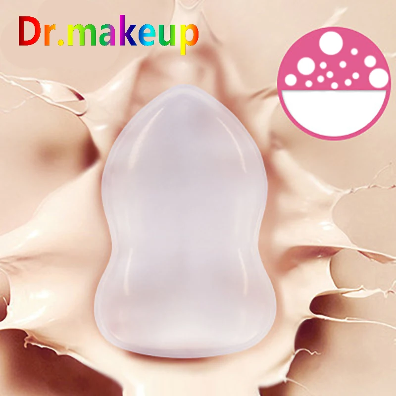 

Dr.makeup 1PCS Silicone Sponge Makeup Puff Tool Hot Gourd BB Cream Powder Puff Face Foundation Transparent Beauty Egg Wholesale
