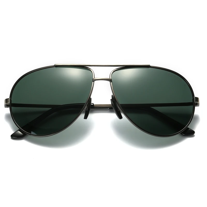AORON, брендовые, дизайнерские, поляризационные, солнцезащитные очки для вождения, мужские, пилот, UV400, очки, аксессуары, солнцезащитные очки для мужчин, A212 - Цвет линз: gray frame green