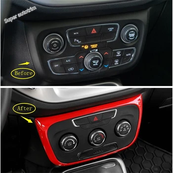 

Lapetus Accessories Interior Middle Air Conditioning Switch Control Cover Trim Fit For Jeep Compass 2017 - 2020 Colorful Kit