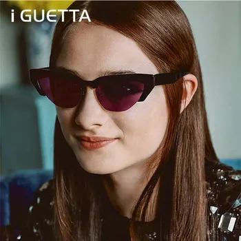 

iGUETTA Fashion Cat Eye Sunglasses Women Brand Designer Vintage Half Frame Shape Adjustable Nose Pads Women Glasses IYJB173