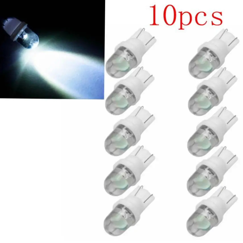 

Car Light 10pcs White T10 W5W LED Car Wedge Light SideNumber Plate Lamp Bulb DC12V LED Bulbs sep24