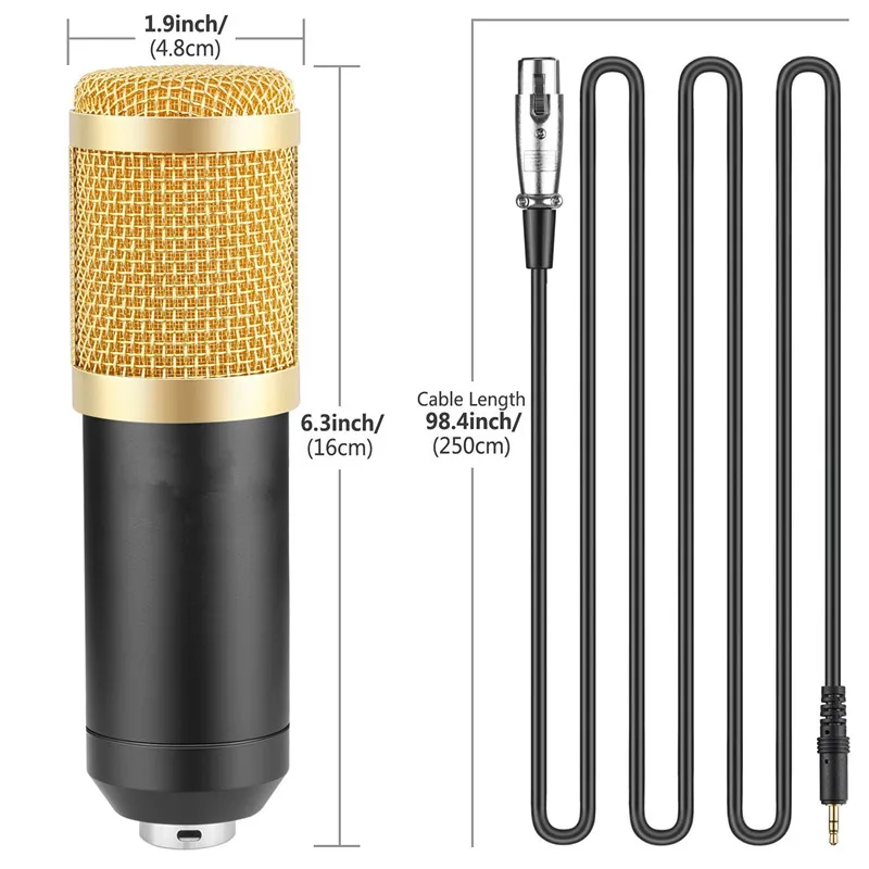 gaming mic BM 800 karaoke microphone BM800 studio condenser mikrofon mic bm-800 For KTV Radio Braodcasting Singing Recording computer lavalier microphone