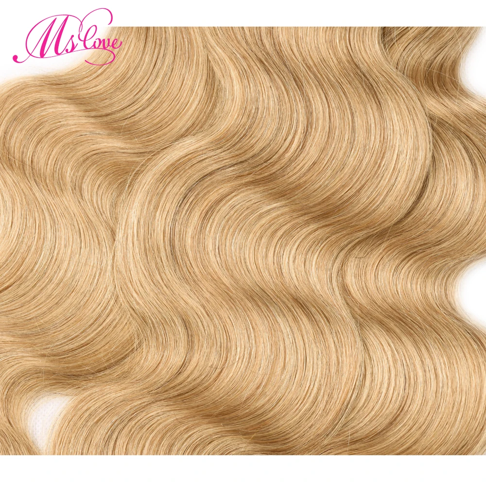 Ms Love Pre Colored #27 Blonde Bundles With Closure Brazilian Body Wave Hair Bundles With Closure Remy Human Hair With Closure Ms Love Pre Colored #27 Blonde Bundles With Closure Brazilian Body Wave Hair Bundles With Closure Remy Human Hair With Closure