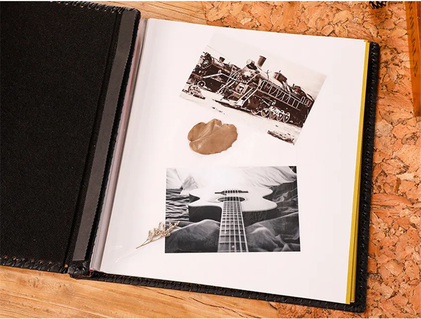 Большой 12 дюймов pu кожаный альбом Ретро ручной DIY стикер альбом семейный альбом для скрапбукинга брачная память запись фото коллекция подарок