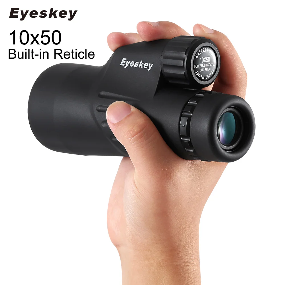 Eyeskey Monocular Telescope 10x50 with Rangefinder Reticle