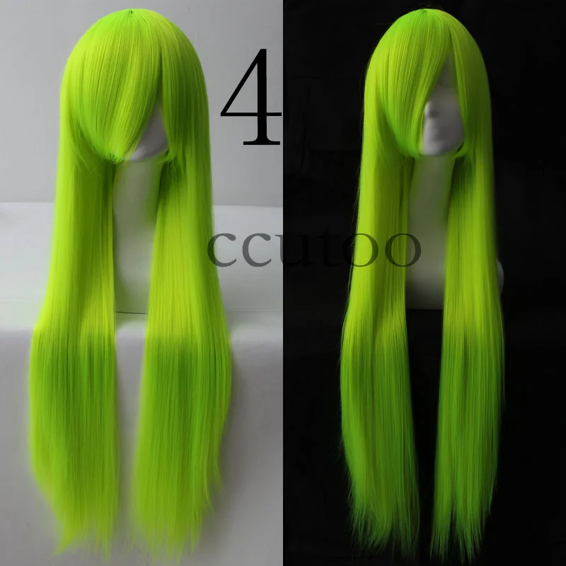 Ccutoo 100 см длинные прямые синтетические волосы высокая температура косплей парики 82 цвета доступны - Цвет: 1B/27HL