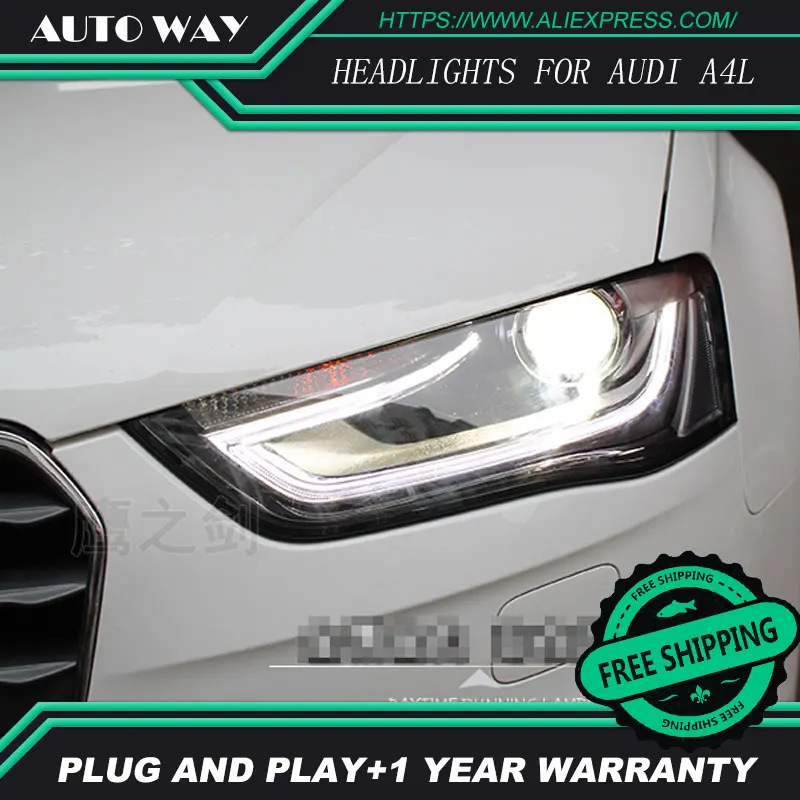 Автомобильный Стайлинг фара для Audi A4L фары Audi A4 фары 2013- светодиодный H7 D2H Hid вариант Ангел глаз биксеноновые фары