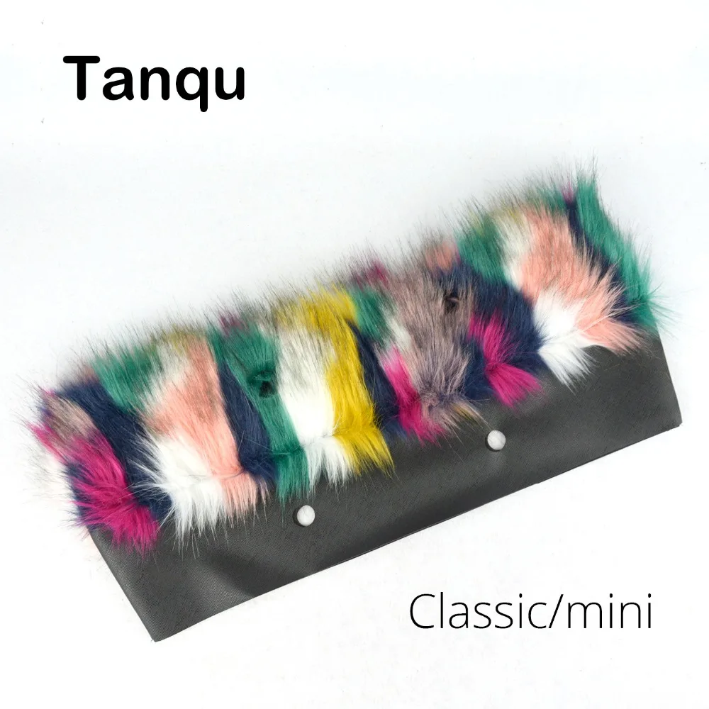 Najtaniej Tanqu 2018 nowy mieszany kolor kobiety torba pluszowe wykończenia dla O torba termiczna pluszowa dekoracja Faux futro pasuje do klasycznego dużego Mini Obag