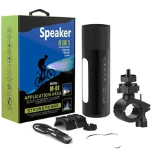 Портативный динамик Bluetooth Колонка открытый велосипедный фонарик бас стерео беспроводной сабвуфер Поддержка громкой связи TF карта MP3 плеер