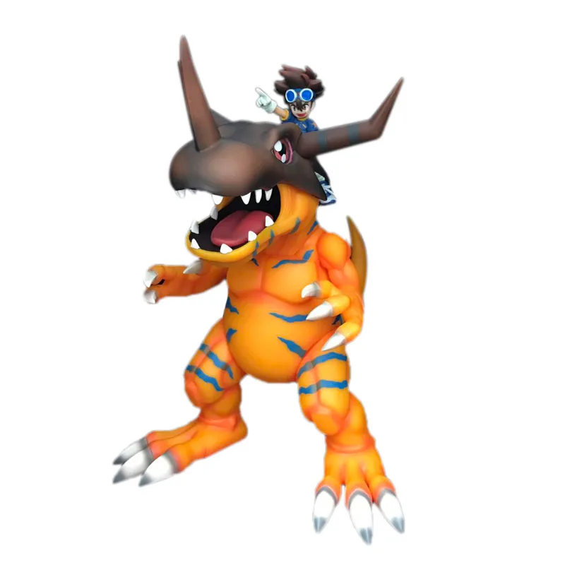 Digital Monster Greymon Taichi Yagami Figure for Children Digimon Toys 28.5cm