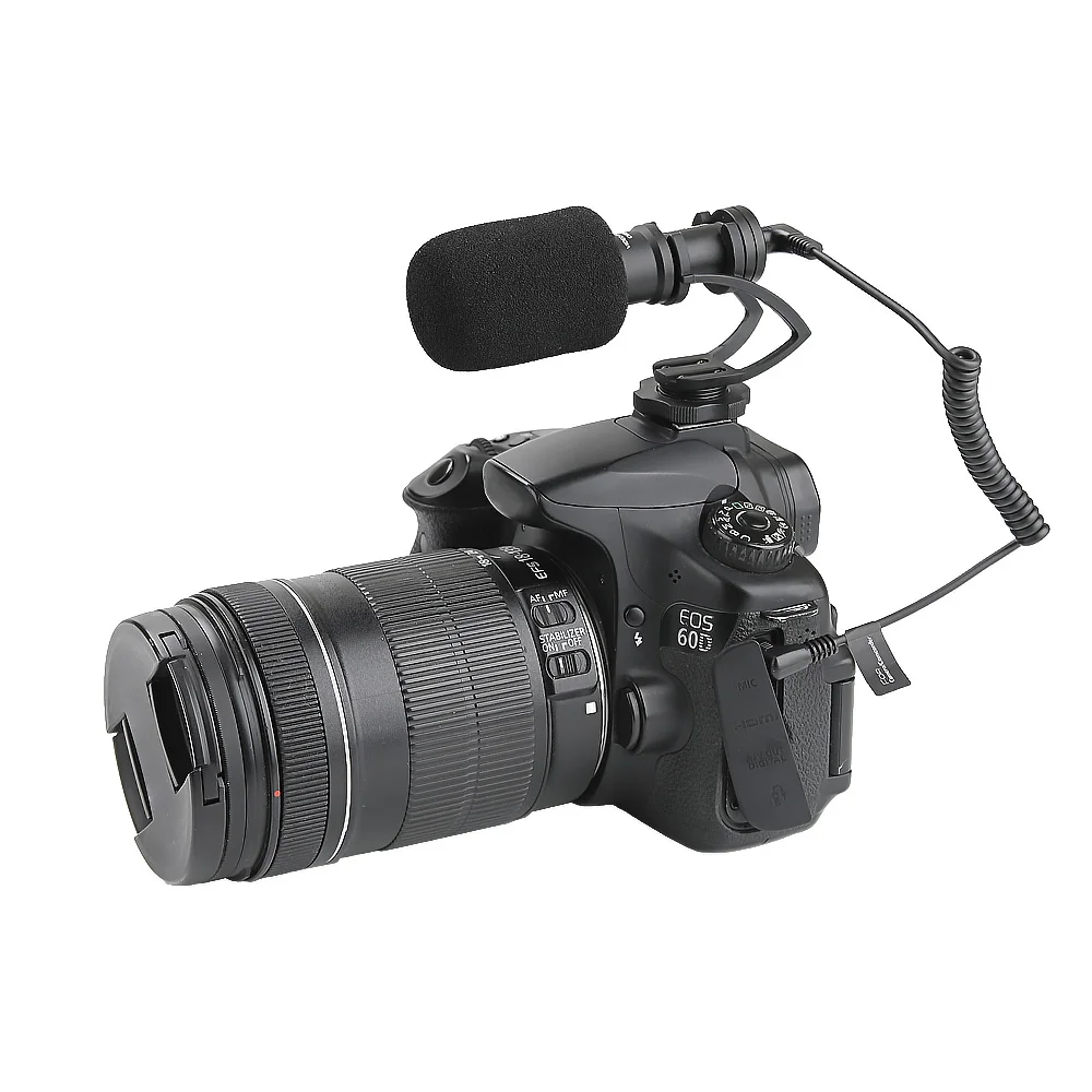  Directional Condenser Video Microphones Mic and Universal Mount for DSLR Camera Compatible for DJI 