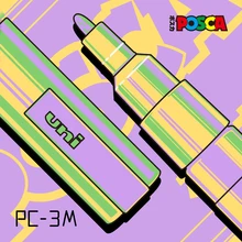 1 шт., одношариковые, Posca, PC-3M, средние маркерные ручки, постер, рекламная ручка, ФНЕ, слово, водяной знак